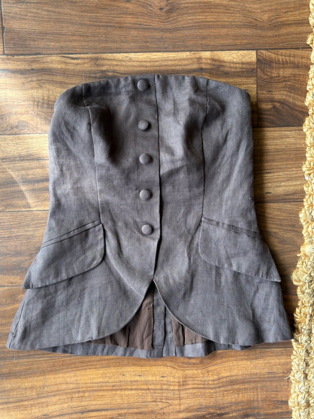 Linen Sleeveless Button Up Vest Top